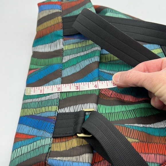 BLACK BUTTERFLY COLORFUL ABSTRACT PATTERN SMALL BACKPACK PURSE - Picture 9 of 16